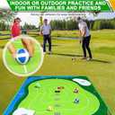 ODGG 6x5Ft Chipping Mat, Battle Royale Golf Set with Hitting Mat, 20 Grip Balls, Backyard Golf Games for Adults Family Outdoor Indoor