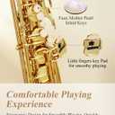 Eastar Tenor Saxophone, B Flat Golden Lacquer Beginner Kit with Cleaning Cloth, Case, Mouthpiece, Neck Strap, Reeds, TS-