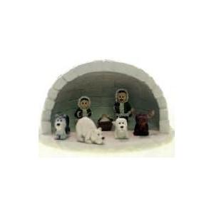 Alaska Eskimo Nativity Mini Igloo Set 8 Piece