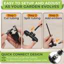 CARPATHEN 100FT Drip Irrigation System - Complete Garden Watering System w 15pcs 360 Atomizing Nozzles, 16 Adjustable Drip Emitters 5/16 and 1/4 Tubing- Constant Pressure Watering Spray System