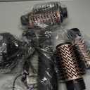 Terviiix 4-in-1 Hot Air Rotating Blow Dryer Brush Kit  1000W with Rotatable Round Brushes (2 Sizes), Oval Volumizer, and Diffuser  Ideal for Curly Hair, with Arthritis-Friendly Big Buttons, Black