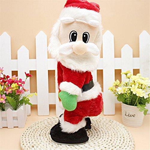 SdeNow Dancing Santa Claus Plush Toy – Animated Singing and Twisted Wiggle Hip Christmas Figure for Kids, Funny Musical Holiday Decor, Interactive Christmas Plush Gift – Spanish Song
