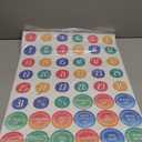 15 Sheets Planner Number Stickers Calendar Date Small Numbers Stickers for Daily Planners Colorful Calendar for Date in Rainbow Colors Journals(Classic Color)