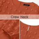 ZESICA Women's Spring Long Sleeve Maxi Dresses 2026 Crew Neck Swiss Dot Tiered Flowy A Line Wedding Cocktail Party Dress (Orange)