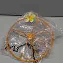 FORUP Oriole Bird Feeder for Outdoors Jelly and Oranges, Orange Fruit Oriole Jelly Bird Feeder, Outdoor Garden Metal Hanging Drinking Grape Jelly Container Hummingbird Feeder, One Pack