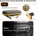 Sifer 11Qt Chafing Dishes for Buffet, No Any Screws, 4 Pack, Black & Gold