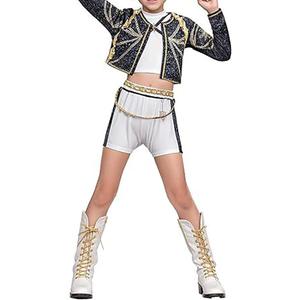 K p_op Dem_on-H-Hunting Costume Kids Girls Cosplay Halloween Party Pop Singer Dress Up Cosplay Stage Role Play Outfit