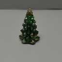 Mini Resin Christmas Tree Ornement,Christmas Pine Tree Figurine,Crystal Christmas Tree Ornaments for Christmas Home Decor Christmas Tree