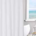 N&Y HOME Fabric Shower Curtain Liner Solid White with Magnets, Hotel Quality, Machine Washable, 72"W x 72"L