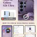 GVIEWIN for Samsung Galaxy S26 Ultra Case, [Slide Camera Cover & Built-in HD Screen Protector] [2 Front Frames] Shockproof Military Grade Protective Marble Phone Case S26 Ultra 6.9" (Quicksand/Purple)