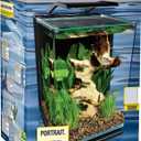 Marineland Portrait Glass LED Aquarium Kit, 5 Gallons, Hidden Filtration,Black