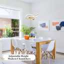 Modern LED Chandelier Contemporary Pendant Lighting Ring Light Fixture Gold with 4500K and 59in Height Adjustable Hanging Lamp for Kitchen Island Hallway Foyer Closet Corridor