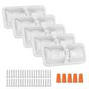 RVZONE 12V Led RV Ceiling 1100 Lumen Double Dome Light | RV Interior Lighting Fixture for RV Trailer Camper Truck Van Boat Car (5 Pack Natural White 4000-4500K)