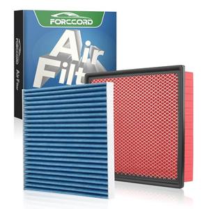 Forccord Cabin & Engine Air Filter Fit for Toyota Tacoma V6 2016-2023 Activated Carbon Cabin Filter Replacement CF10374 CA11895 Car Accessories