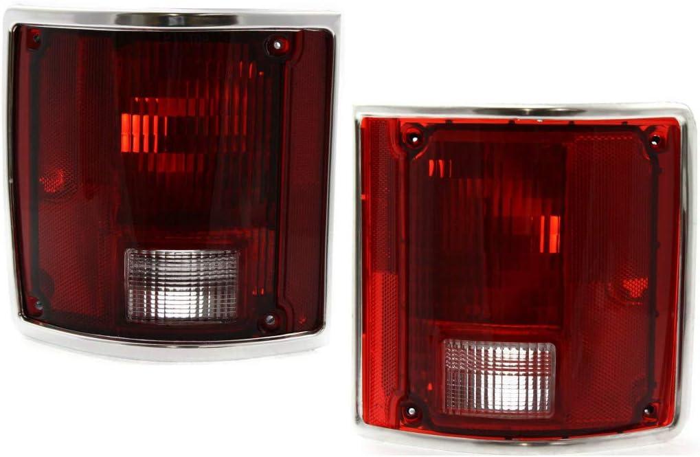 Fits Chevy Pickup Tail Light 1978-1991 Pair Driver and Passenger Side | Chrome | GM2806901 + GM2807901