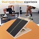 Slant Board for Calf Stretching, Adjustable Wooden Incline Board with Anti-Slip EVA Base, 300LB Capacity Portable Calf Stretcher for Physical Therapy, Squats, Ankle & Heel Support at Home/Gym