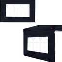 SCOCANOPY SideWall with Window for 12x12 Canopy Frame, 2 Pack SunWall Only,Black