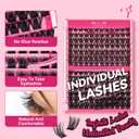 Lash Clusters,168 Pcs eyelash clusters 8-16 mixed cluster eyelash extensions 2 Styles Mixed lash extension Super Thin Band and Reusable Soft & Comfortable (Into You-01+Into You-02,D-8-16Mix)