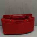 ZTUJO Purse Organizer Insert For Handbags, Silky Bag Organizer With 2 Zippers For Speedy Neverful Tote and More (Red, X-Large)