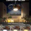 20" Outdoor Ceiling Fan with Light for Patio, IP65 Weatherproof Plug-in Gazebo Fan with Smart App & Remote, 3CCT Dimmable, 6-Speed Quiet Reversible DC Motor for Porch Pergola Canopy