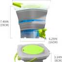 Gel Splatter Round Bucket, Portable Blaster Ammo Depot, Collapsible Blaster Accessories, 10,000+ Bonus, Large Capacity Container & Fast Loading Nozzle, Green