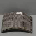 GRANNY SAYS 22" Small Wicker Christmas Tree Collars for Artificial Trees, 4-Piece Woven Tree Skirt Collar Stand for 4-7.5 ft Pencil Trees, Rustic Christmas Tree Base Cover for Decorations, Gray Brown