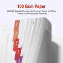 GNL Monthly Planner 2026-2027, 2 Year(27 Months) Calendar Planner, Oct. 2025 - Dec 2027, 7" x 10" Monthly Spreads & Yearly Planner, Perfect for School Office Home Planning, Purple
