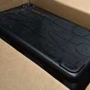 IRIS USA 27 Gallon Heavy Duty Truck Bed Toolbox Storage Tote Bins with Lids, 3 Pack - Made in USA, Tough Snap On Lockable Lid Stackable Industrial Tubs, Garage Organization Reusable Box - Orange