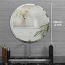 ANYHI Round Beveled Bathroom Mirror, 21.7 Inch Circle Frameless Mirror with 0.6'' Edge, Round Mirrors for Wall Dcor, Wall Mirror for Bathroom Bedroom Entrance Living Room