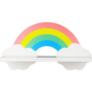 Rainbow Shelves Cloud Wall Shelf for Room Wooden Cloud Shelf Nursery Cloud Decor Floating Cloud Shelf for Bathroom Living Room Bedroom Home Room Nursery