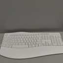 QUASIO Ergonomic Wireless Keyboard with Wrist Rest, Wave Keys, Comfortable Natural Typing, 2.4GHz Full Size Ergo Wireless Computer Keyboard for MultiOS, Windows, Mac OS Laptop/PC/Notebook (White)