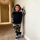 Size 2-6 Years Toddler Boys Color Block Hoodie Sweatshirt Tops Kids Boys Casual Long Sleeve T-Shirts Tops Camo