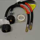 GasSaf 18 inch RV Propane Hose, 1/4" Inverted Camper Propane Hose Connect to 2-Stage Auto Changeover Regulator for RVs, Campers & Trailers (2 pcs)