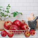 Woration Simulation Lifelike Fake Pomegranates Decoration Realistic Artificial Fruits Props Vivid Pomegranates Home Kitchen Shop Wedding Display 12PCS