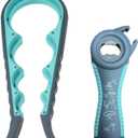 Jar Opener for Seniors with Arthritis,Jar Opener for Weak Hands,5-in-1 Bottle Opener,4-in-1 Can Opener (Blue)