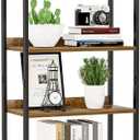NUMENN Bookshelf, 6 Tier Bookshelves, Home Office Bookcase Shelf Storage Organizer, Free Standing Storage Shelving Unit for Bedroom, Living Room and Home Office, Vintage