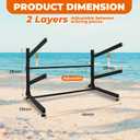 Freestanding Kayak Storage Rack Vertical 2/3/4-Tier Organizer for Kayaks, Canoes & Paddleboards, Heavy-Duty Indoor/Outdoor Stand with Protective Foam Padding