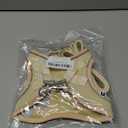 GAMUDA Small Pet Harness Collar and Leash Set, Step in No Chock No Pull Linen Fabric Soft Mesh Dog Vest Harnesses Reflective for Dogs Puppy Cats Kitten Rabbit (Khaki, M)