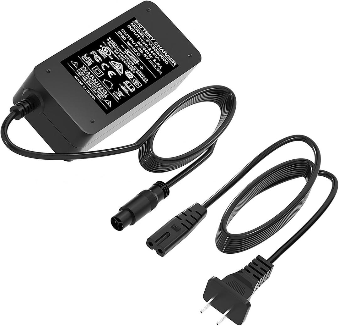 54.6V 2A Battery Charger for Super 73 S R ZX/S2/RX/Z Adventure Series,48V Battery Replacement Charger,3-Pin Connector Power Adapter