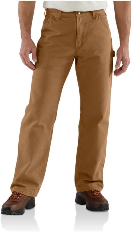 Carhartt Men's B111 Flannel Lined Washed Duck Loose Fit Pant (28W x 32L)