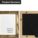 Vintage Gold Ornate Baroque Carved Wood Picture Frame with Mat (Gold, 8x10 matted to 6x8)