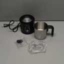 Detachable Milk Frother, Food Grade Stainless Steel 17oz Electric Milk Steamer, Easy Clean with Dishwasher Safe,Automatic Hot/cold Foam Maker Hot Chocolate Maker, 120v, Stainless Steel