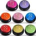 Paws and Smiles Dog Talking Buttons, 8-Pack Recordable Dog Buttons for Communication & Training, Pet Buzzer Set for Dogs & Cats, Game Buzzers, pet Gifts, Fluent Pet Tool