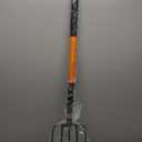 Pitch Fork for Gardening, 5 Tine Pitchfork Heavy Duty with Fiberglass Handle, 58 Inches