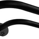 EXCLUSIVE HOME Fetter Wrap Around Double Curtain Rod, Matte Black, 52"-72"