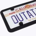 2 Pack Clear License Plate Covers and Frames, License Plate Protector Unbreakable Plastic Shields Tag Holder Fits Standard US Plates with Screws Caps
