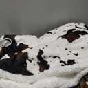 Cow Print Heated Electric Blanket Throw,50X60 Green Heating Blanket with 10 Heats Levels & 8 Hours Auto Off, Highland Cow Decor Stuff Fleece Sherpa Blankets Warmer Gifts for Women Adults Washable, ETL