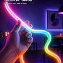 16.4ft RGB+IC Smart Neon LED Strip Light, App Control Color Changing Rope Light with Music Sync, Compatible with Alexa Google Assistant Smart Life for Bedroom Gaming Room Decor