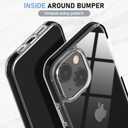 MATEPROX Compatible with iPhone 14 case Clear Thin Slim Crystal Transparent Cover Shockproof Bumper Case for iPhone 14 6.1" 2022(Black)