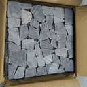 Decking Natural Pebble Interlocking Floor Patio Tiles, Indoor & Outdoor Interlocking Tiles 12"x12" 6pcs - A Great Upgrade Option for Garden Patio Path (Black)